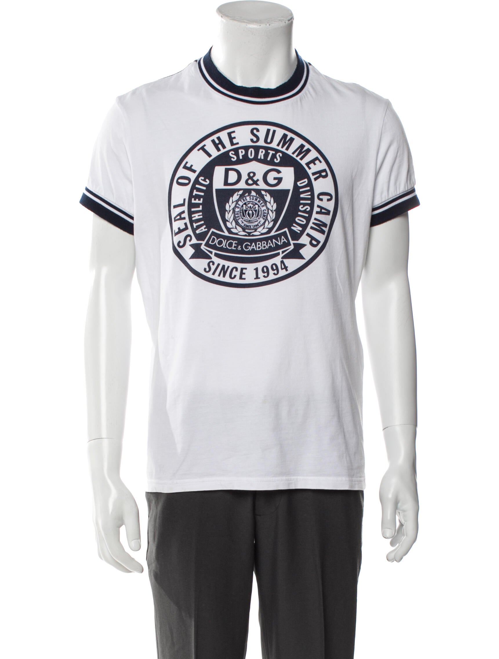 D&G Graphic Print Crew Neck T-Shirt