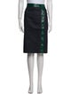 D&G Leather Trim Embellishment Knee-Length Skirt