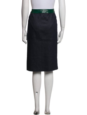 D&G Leather Trim Embellishment Knee-Length Skirt