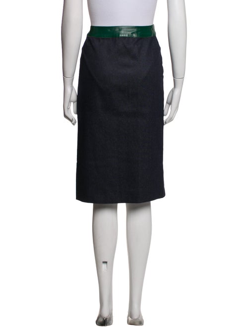 D&G Leather Trim Embellishment Knee-Length Skirt
