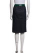 D&G Leather Trim Embellishment Knee-Length Skirt