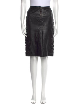 D&G Leather Knee-Length Skirt