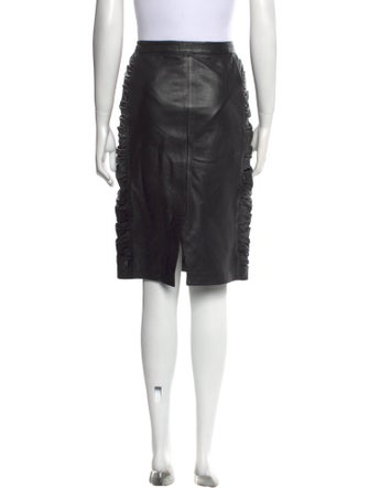 D&G Leather Knee-Length Skirt
