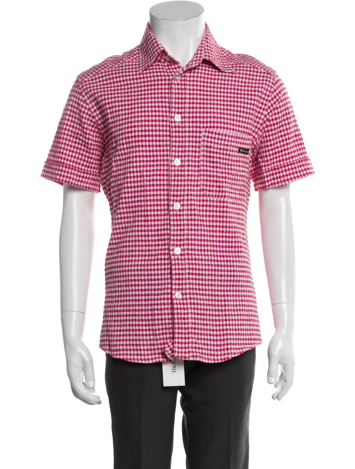 D&G Plaid Print Short Sleeve Shirt
