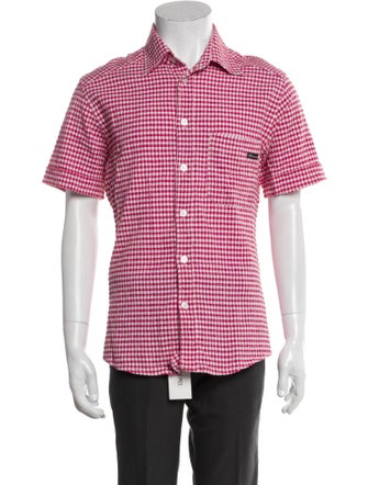 D&G Plaid Print Short Sleeve Shirt