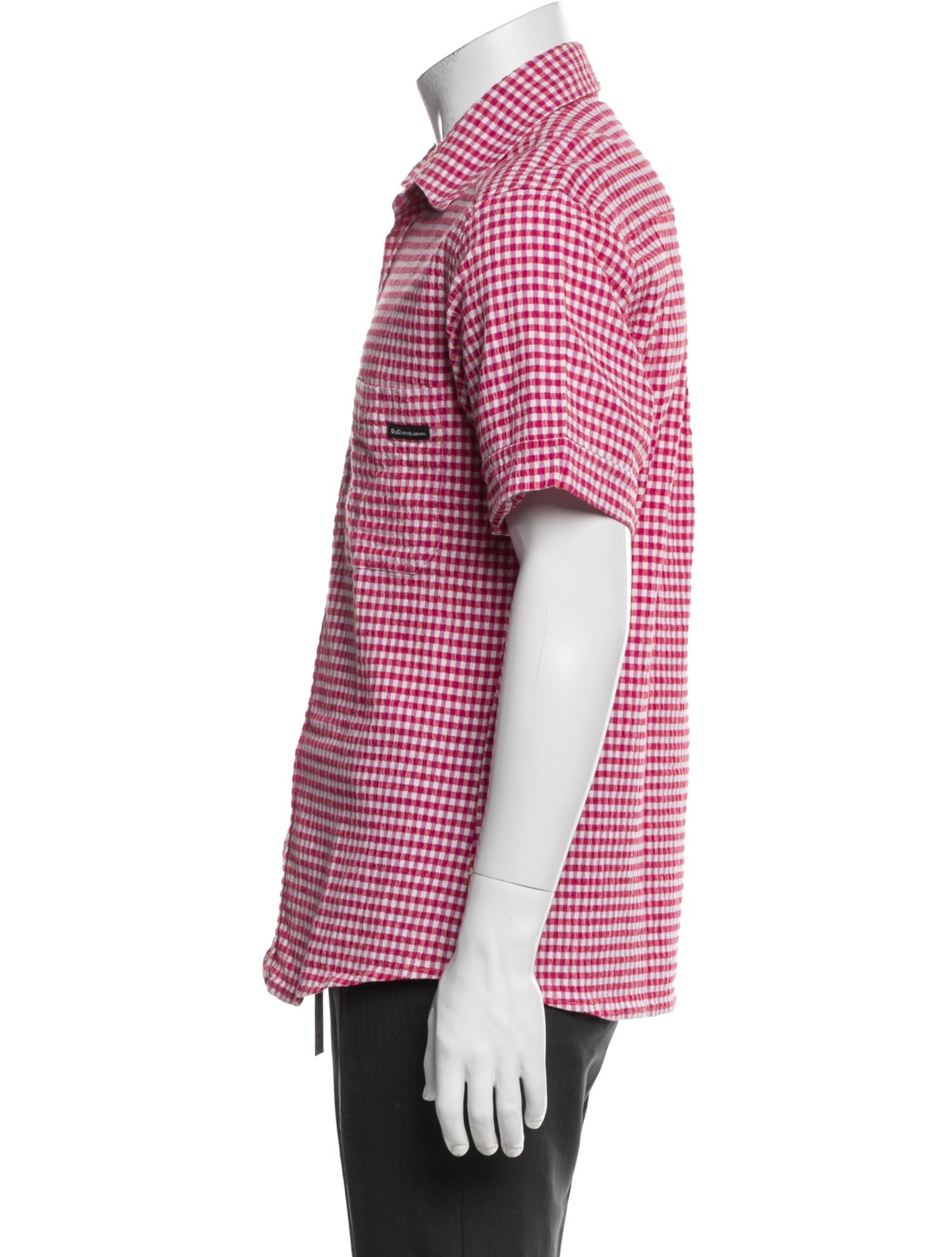 D&G Plaid Print Short Sleeve Shirt