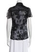 D&G Silk Lace Pattern Button-Up Top