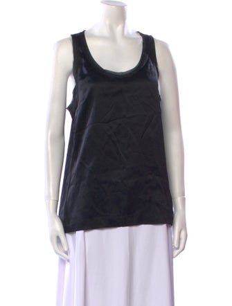 D&G Silk Scoop Neck Top