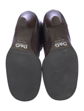 D&G Leather Lace-Up Boots