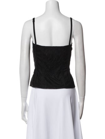 D&G Lace Square Neckline Top