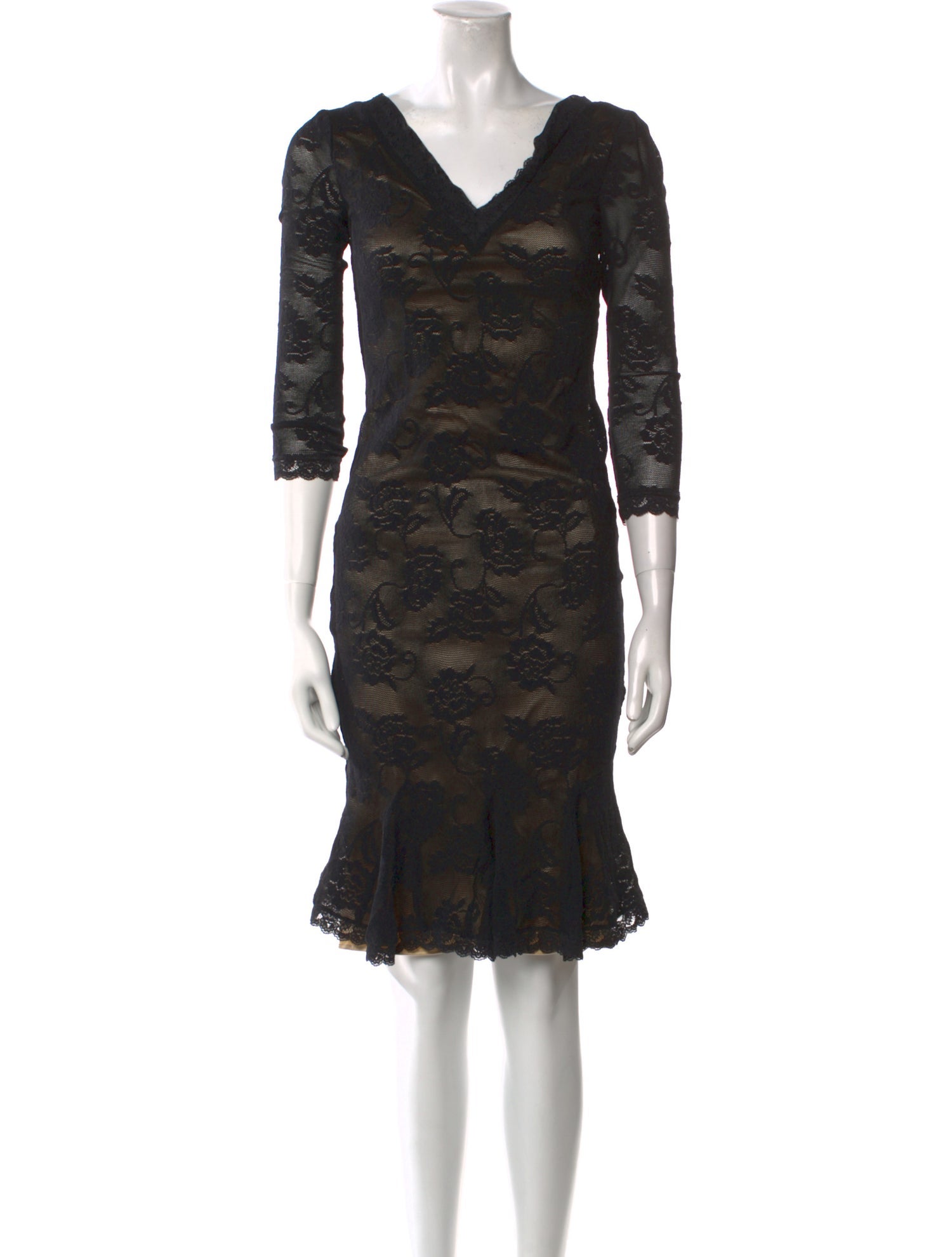 D&G Lace Pattern Knee-Length Dress