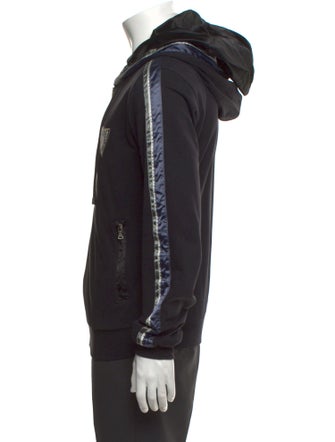 D&G Graphic Print V-Neck Hoodie