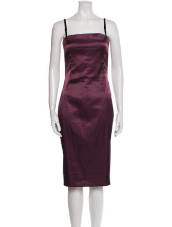 D&G Square Neckline Midi Length Dress