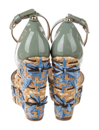 D&G Patent Leather Patterned Espadrilles