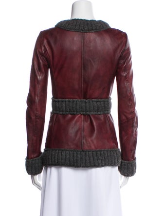 D&G Leather Colorblock Pattern Evening Jacket