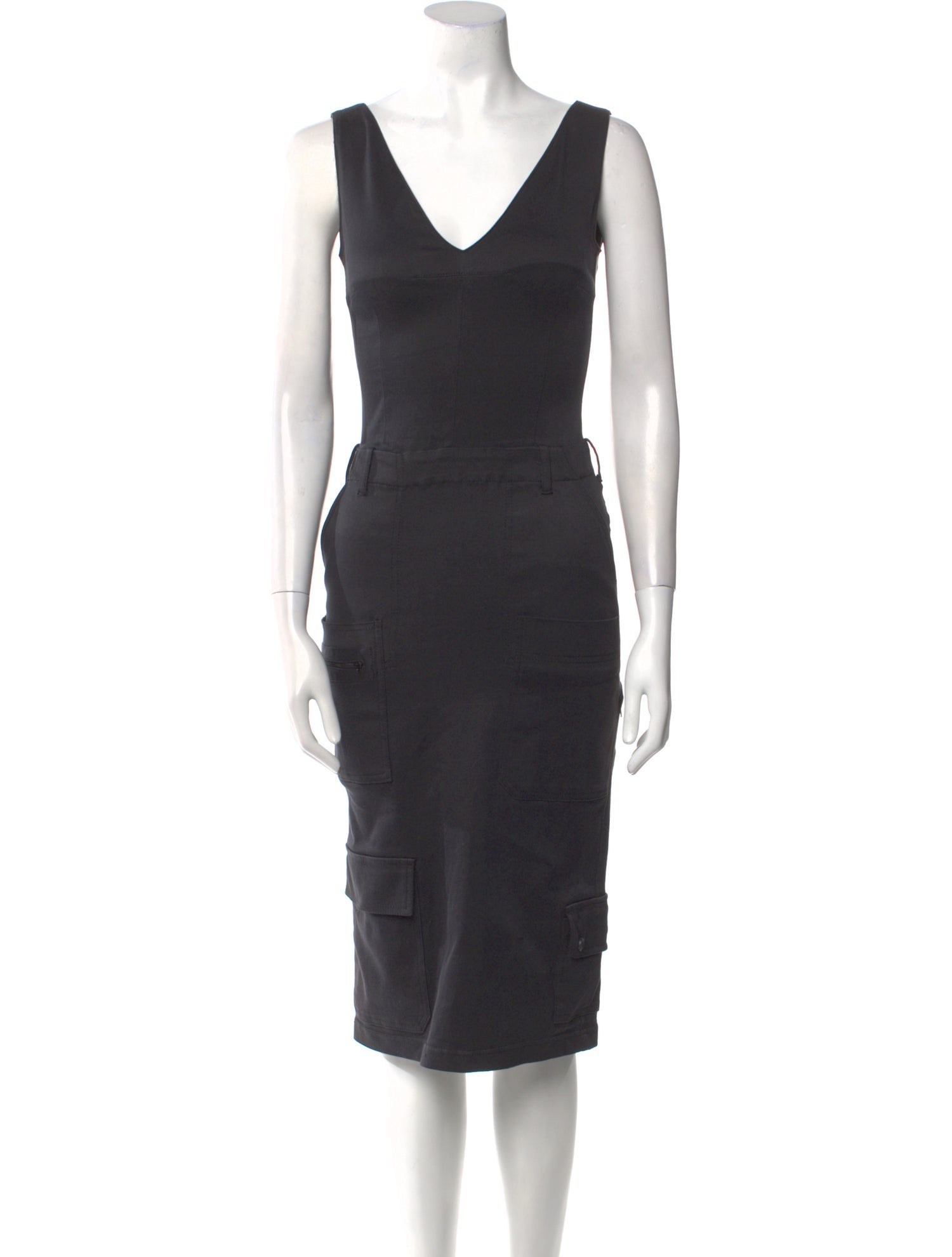 D&G V-Neck Midi Length Dress