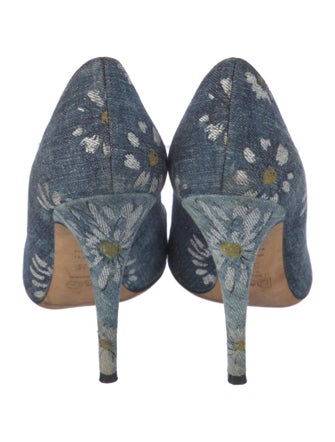 D&G Suede Floral Print Pumps
