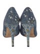 D&G Suede Floral Print Pumps