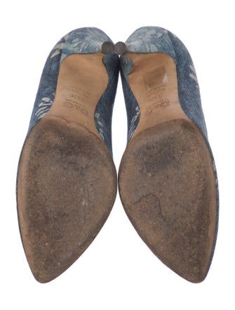 D&G Suede Floral Print Pumps