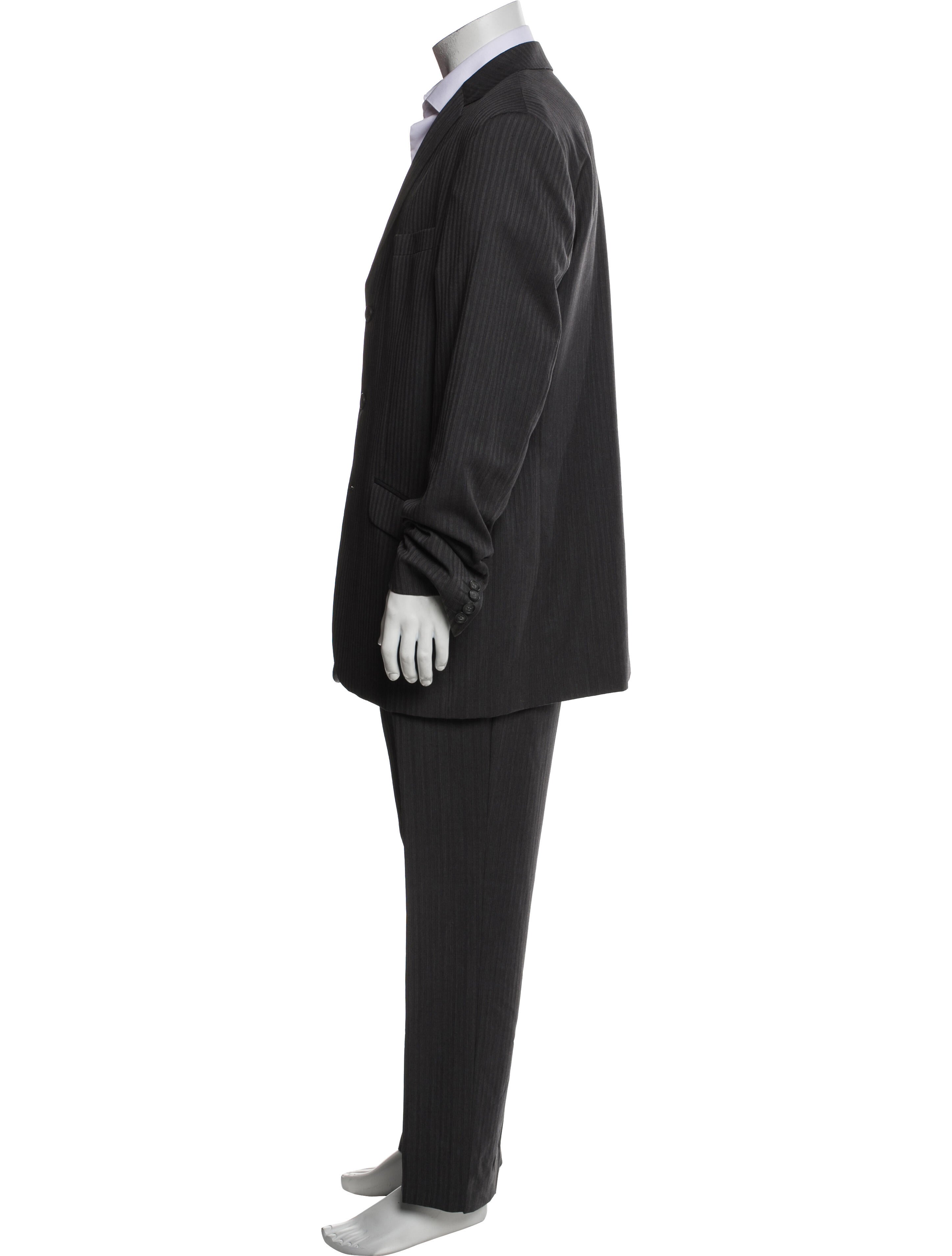 D&G Men's Grey Pattern Printed Two-Piece Blazer Suit Set