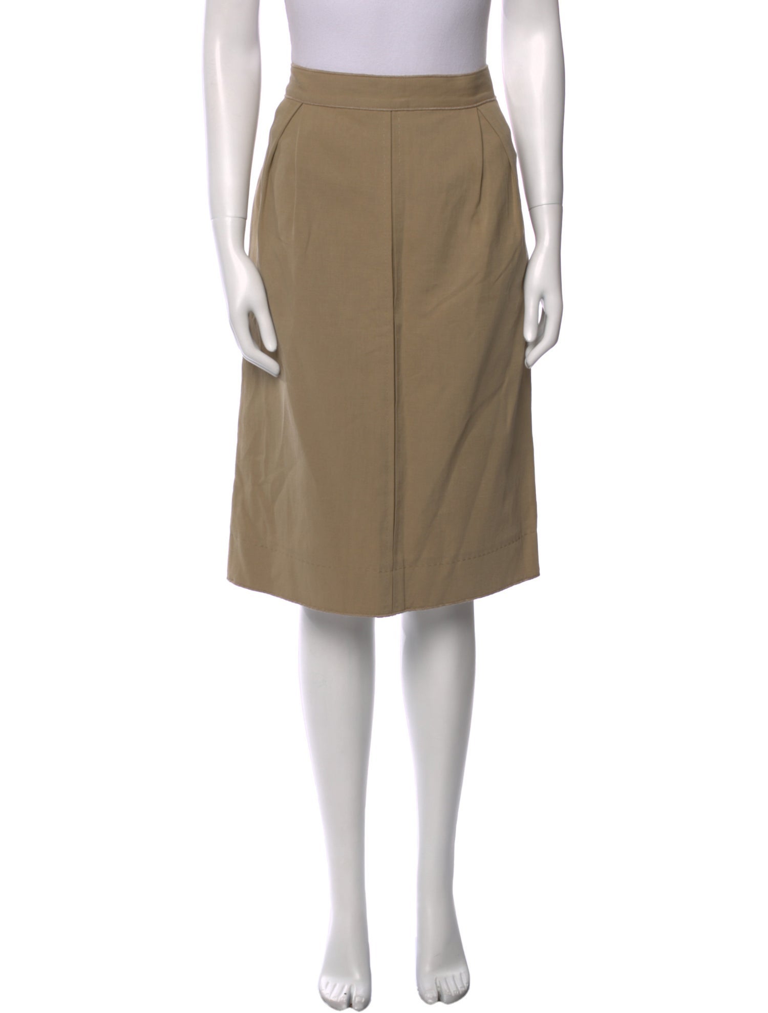 D&G Pleated Accents Knee-Length Skirt