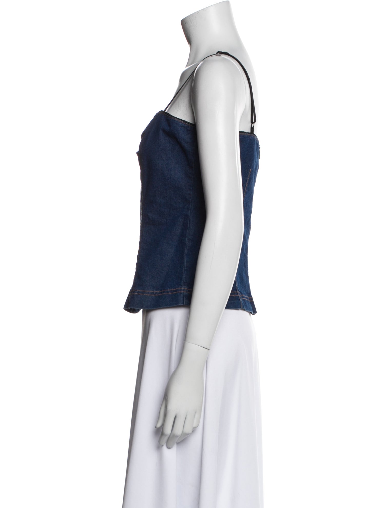 D&G Square Neckline Sleeveless Crop Top