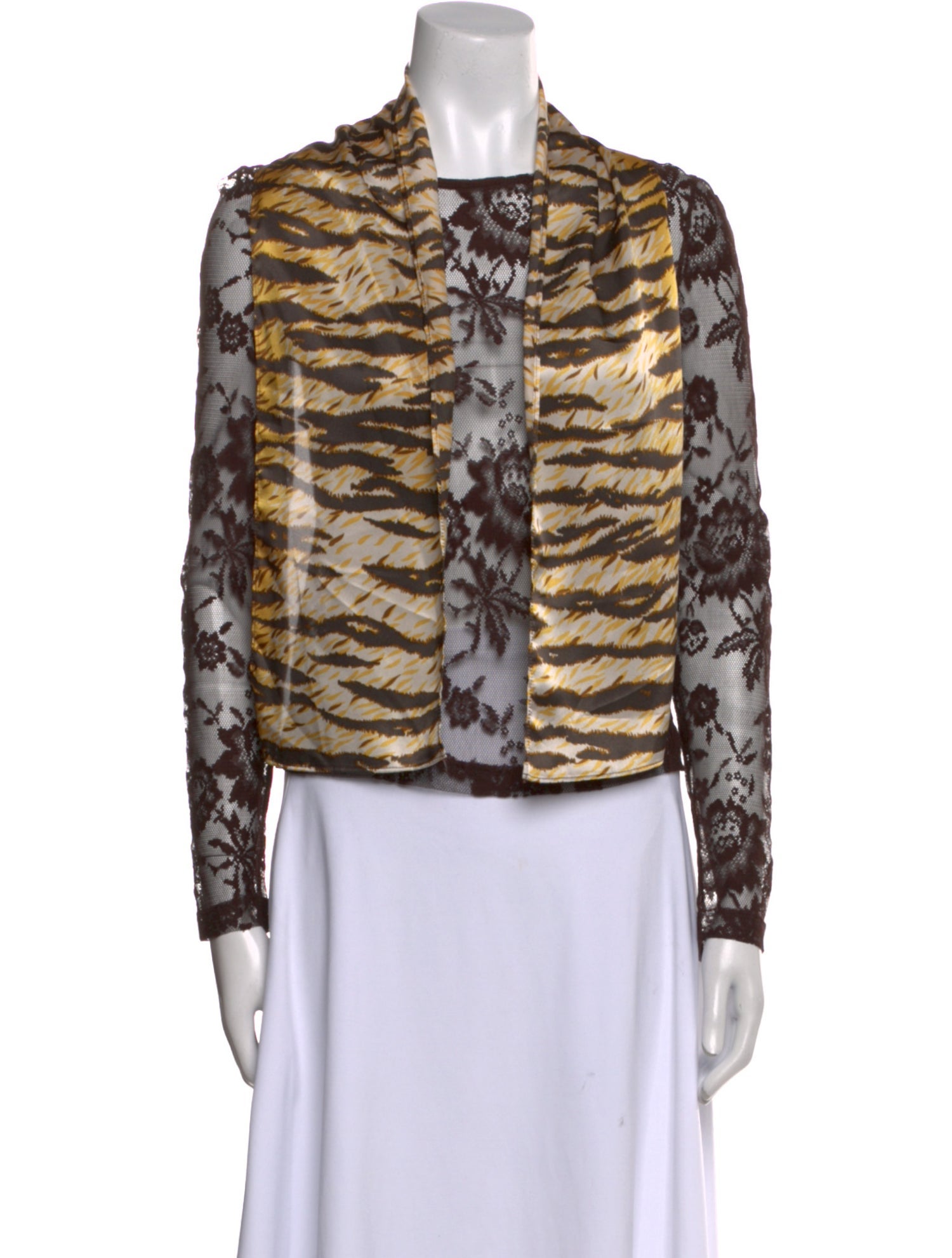 D&G Lace Animal Print Blouse
