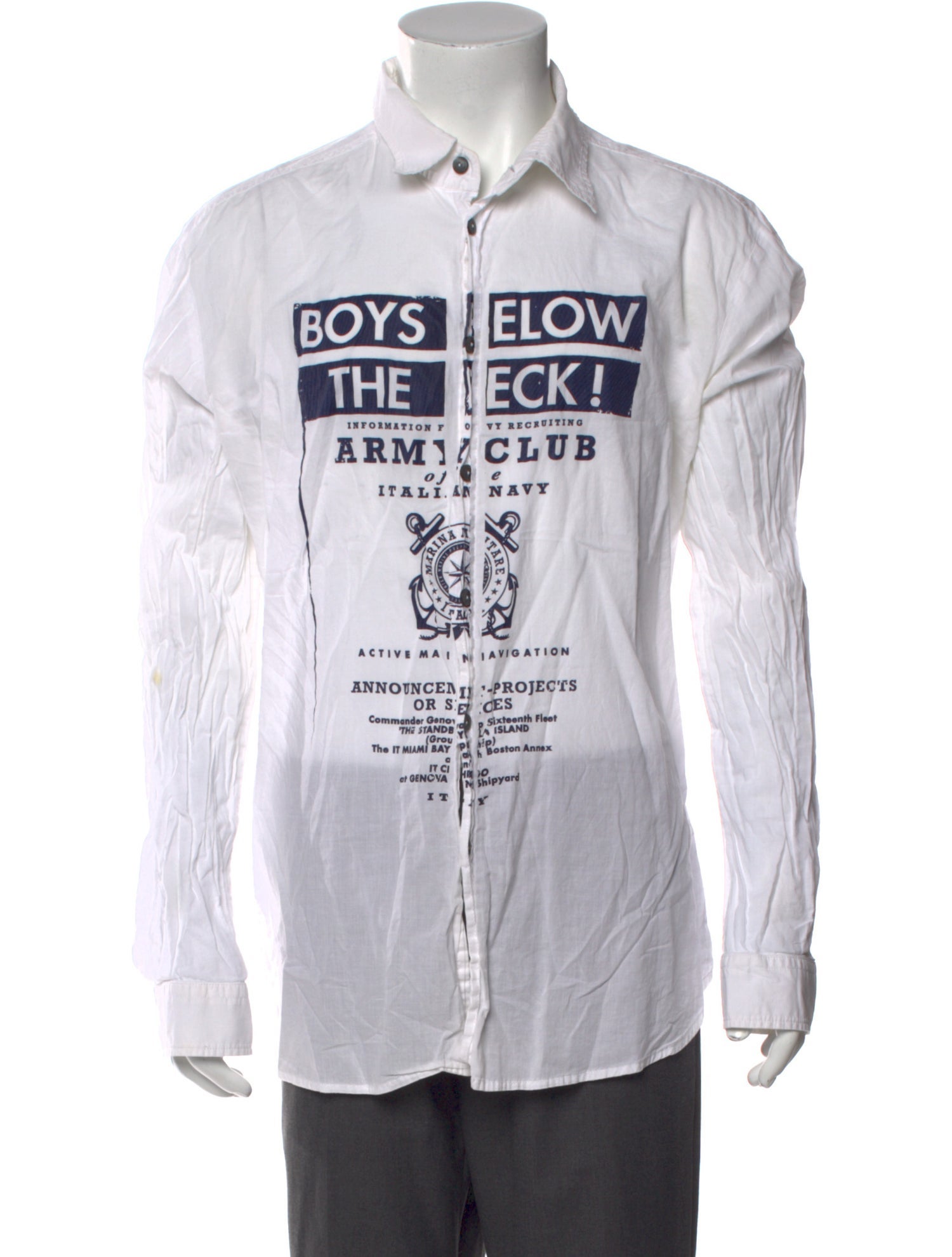 D&G Graphic Print Long Sleeve Shirt