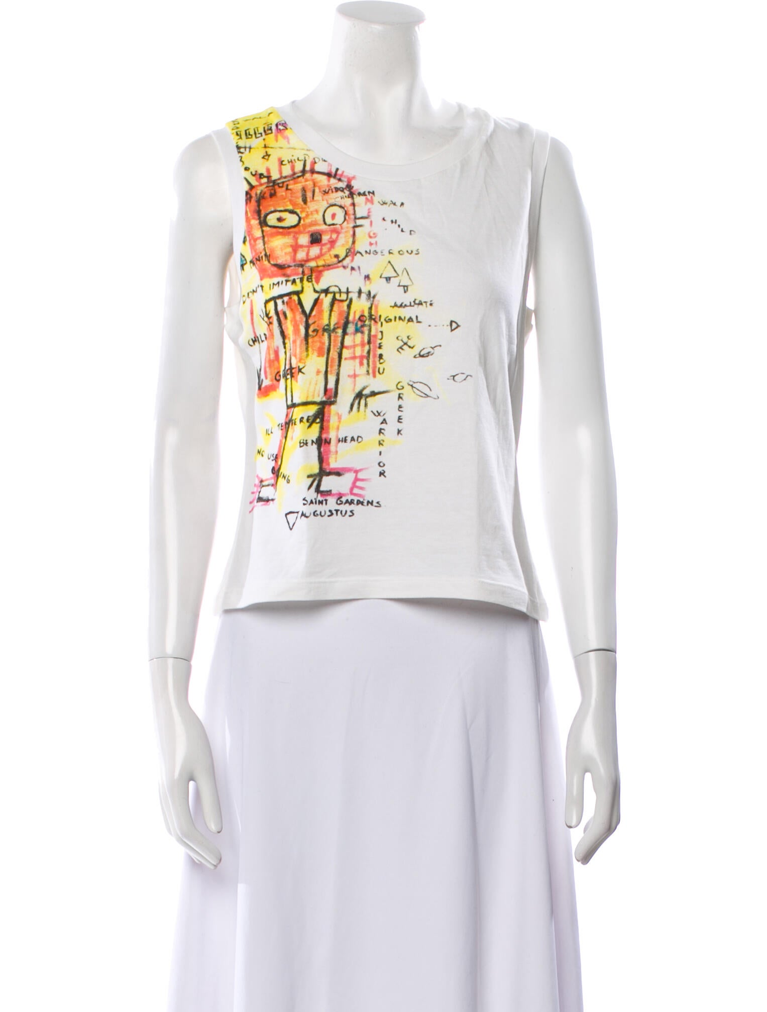 D&G Graphic Print Bateau Neckline Crop Top w/ Tags