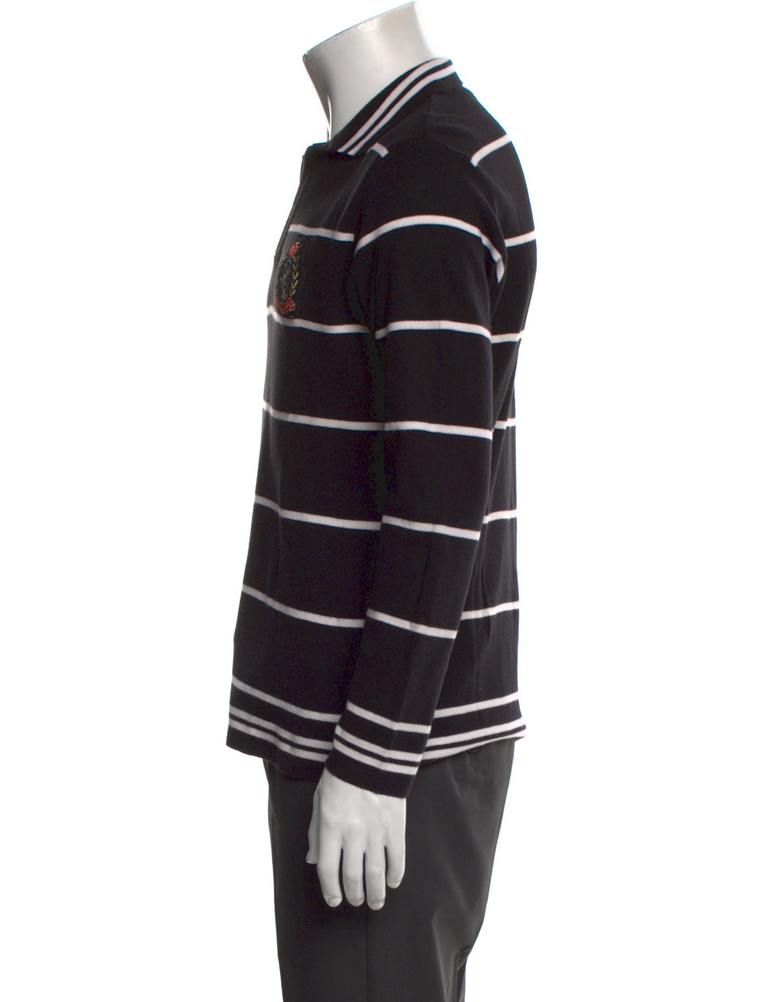 D&G Striped Collar Polo Shirt