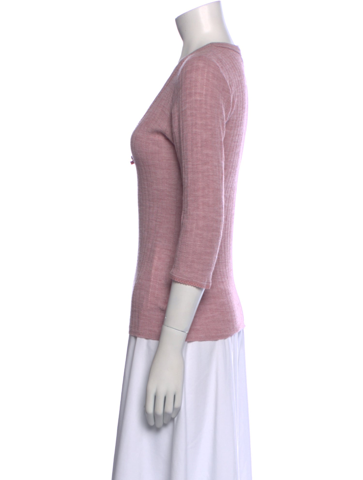 D&G V-Neck Three-Quarter Sleeve Top