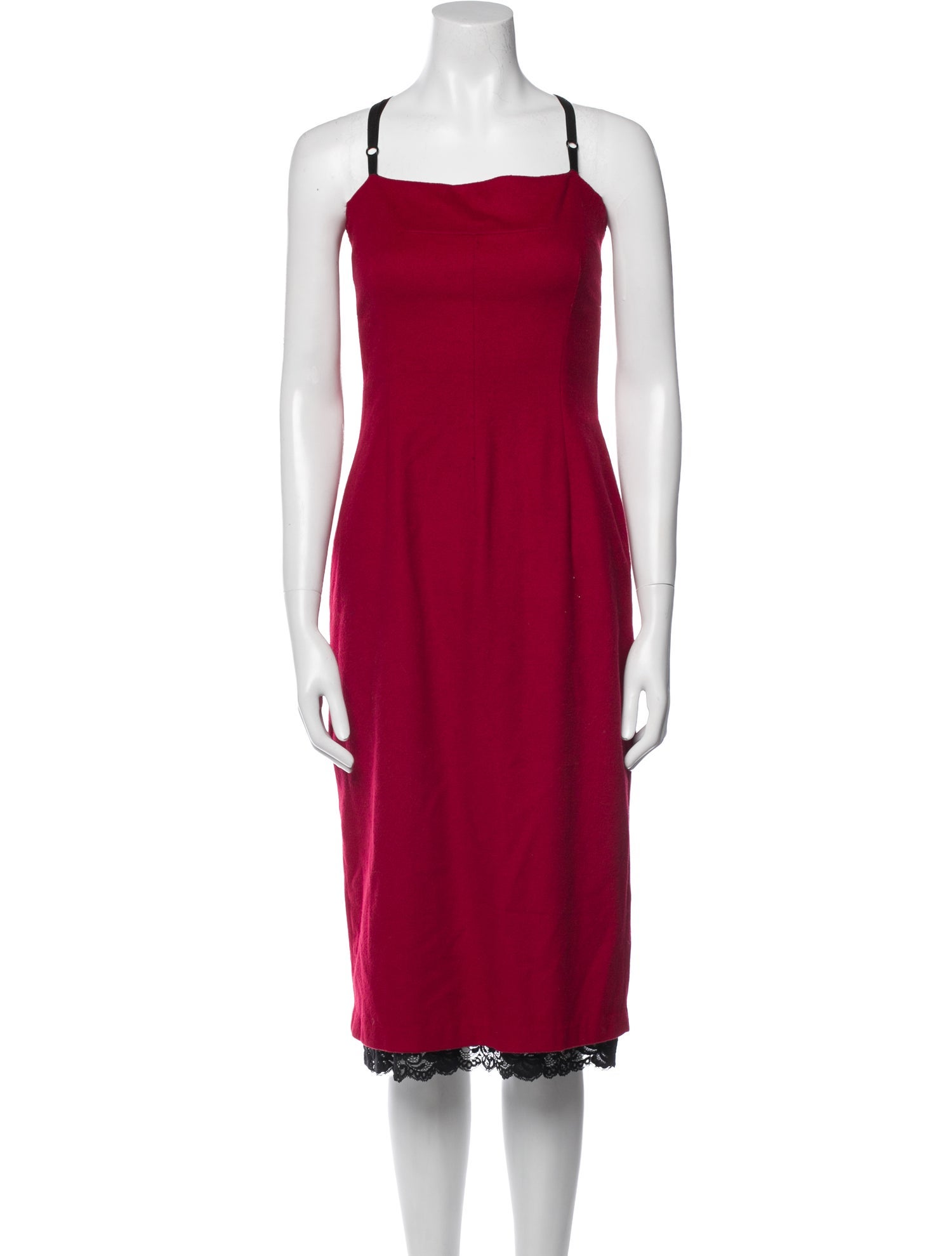 D&G Square Neckline Midi Length Dress