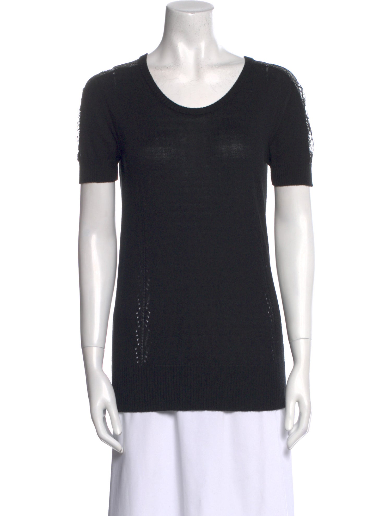 D&G Virgin Wool Scoop Neck T-Shirt