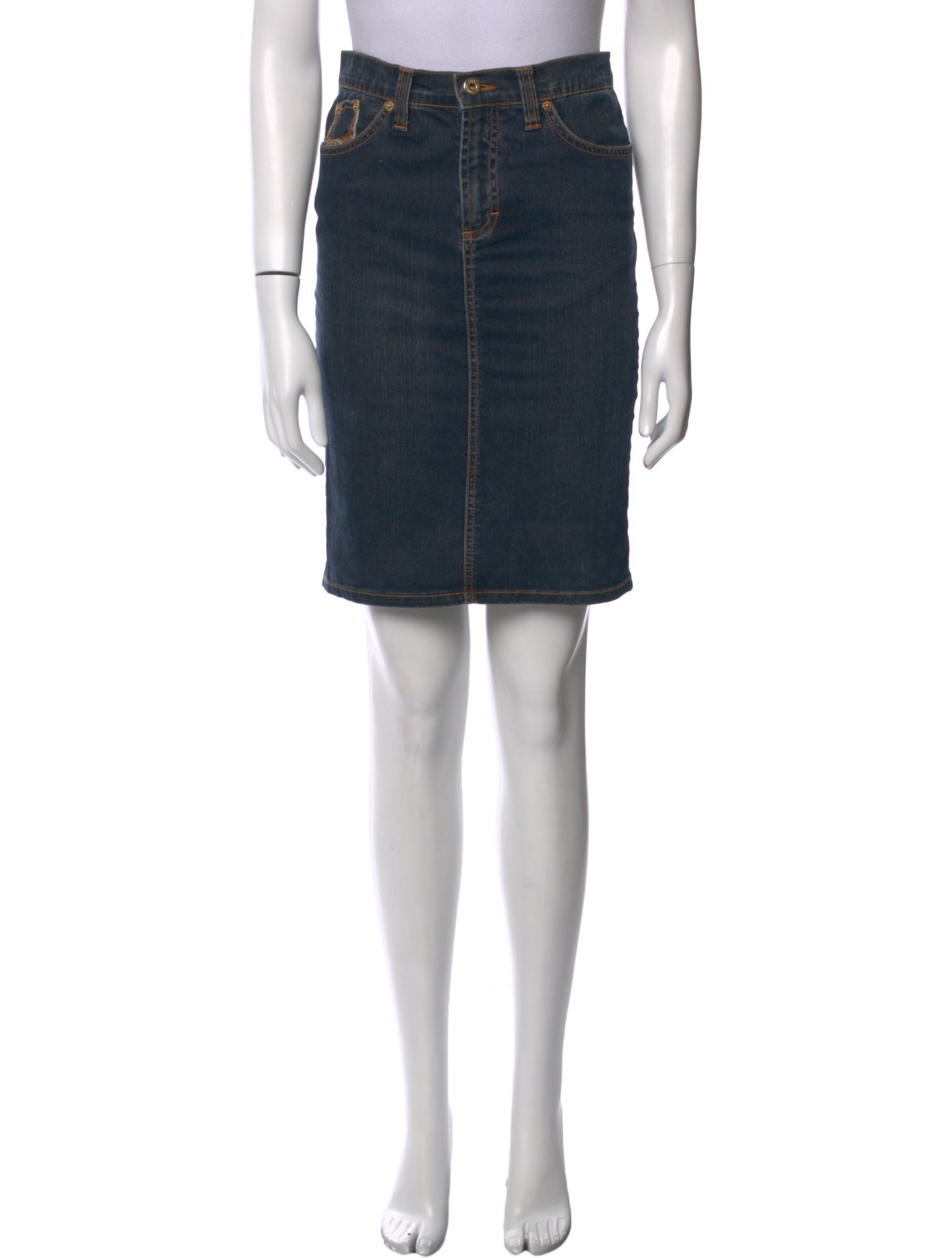 D&G Embroidered Accent Knee-Length Skirt