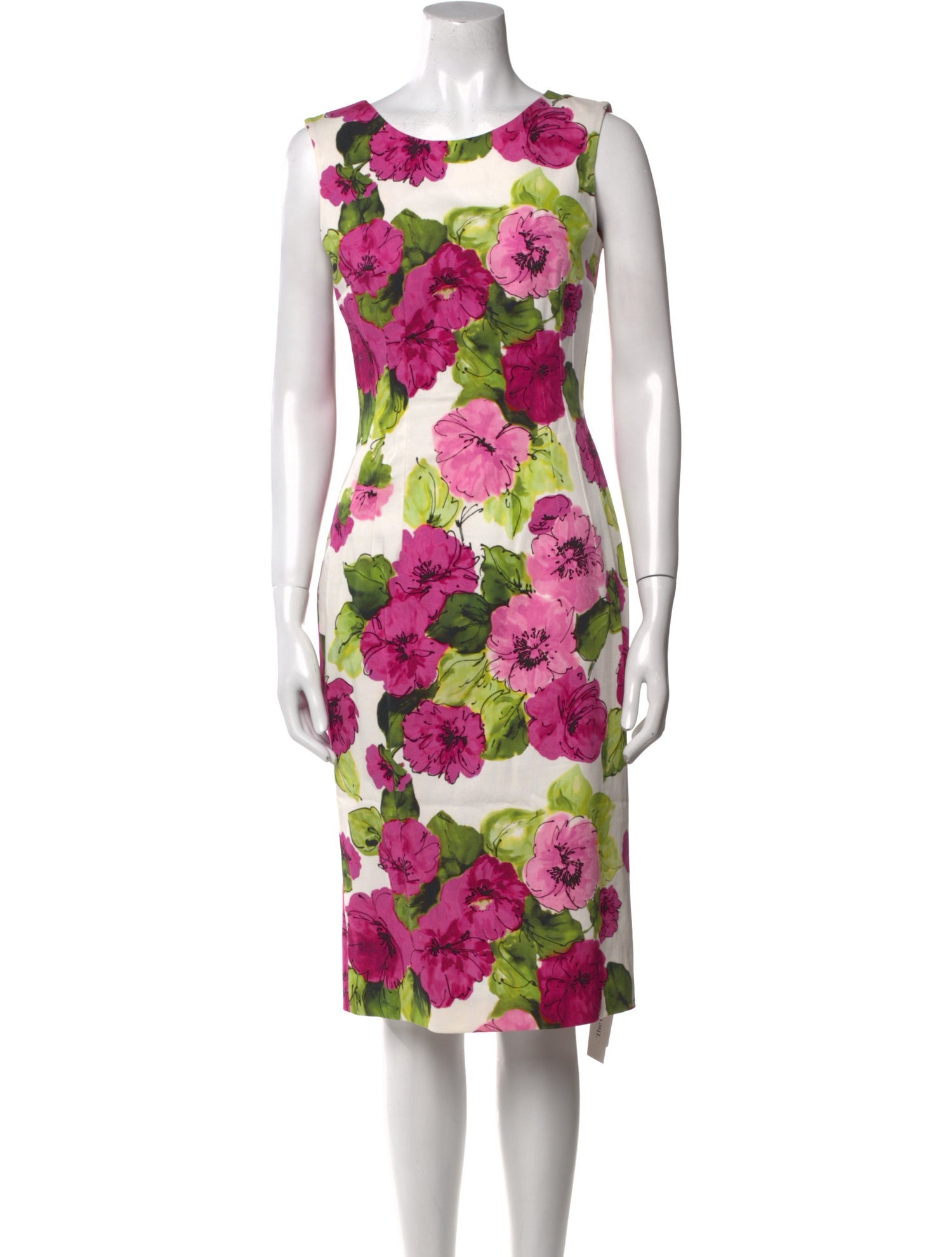 D&G Floral Print Midi Length Dress