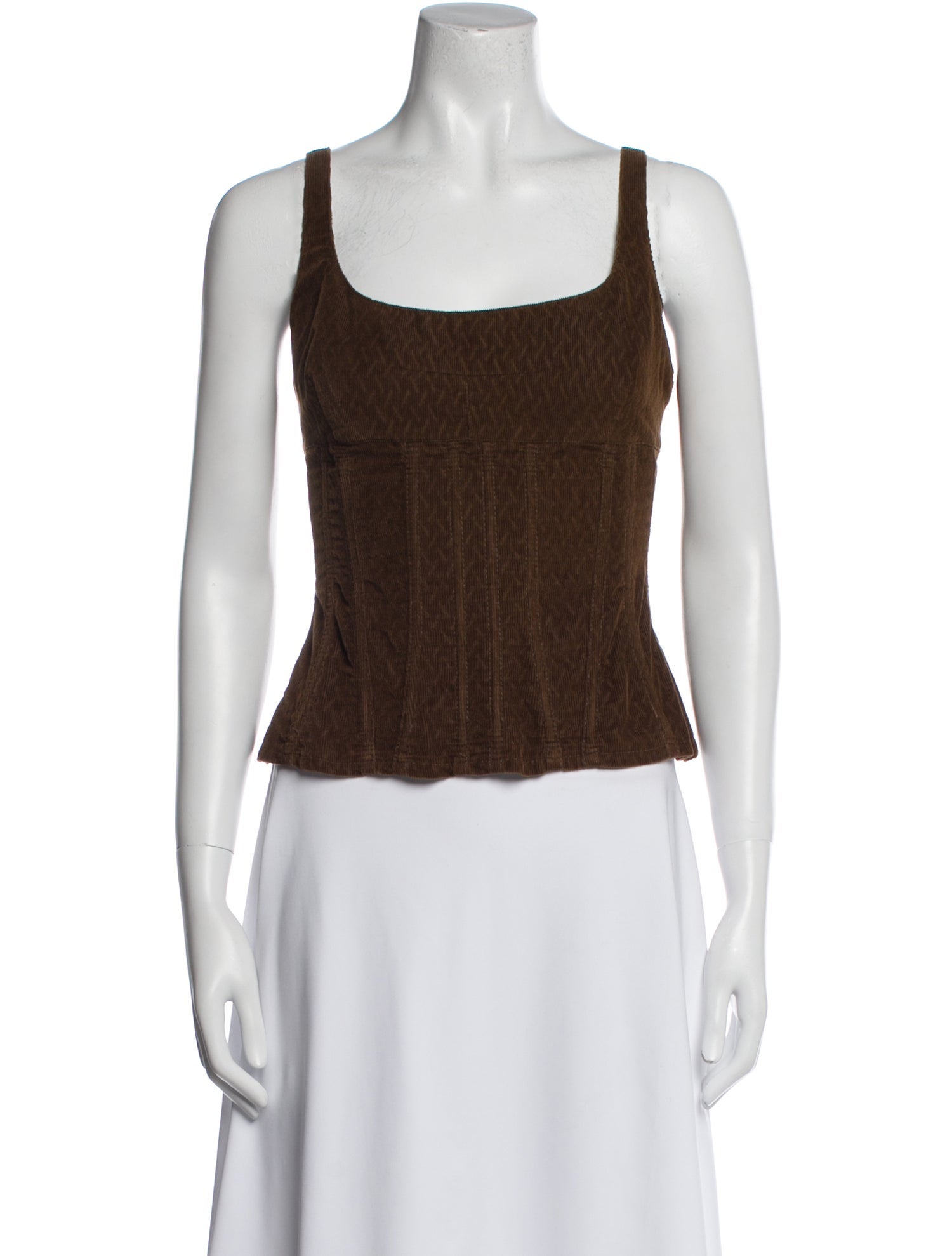 D&G Square Neckline Sleeveless Crop Top