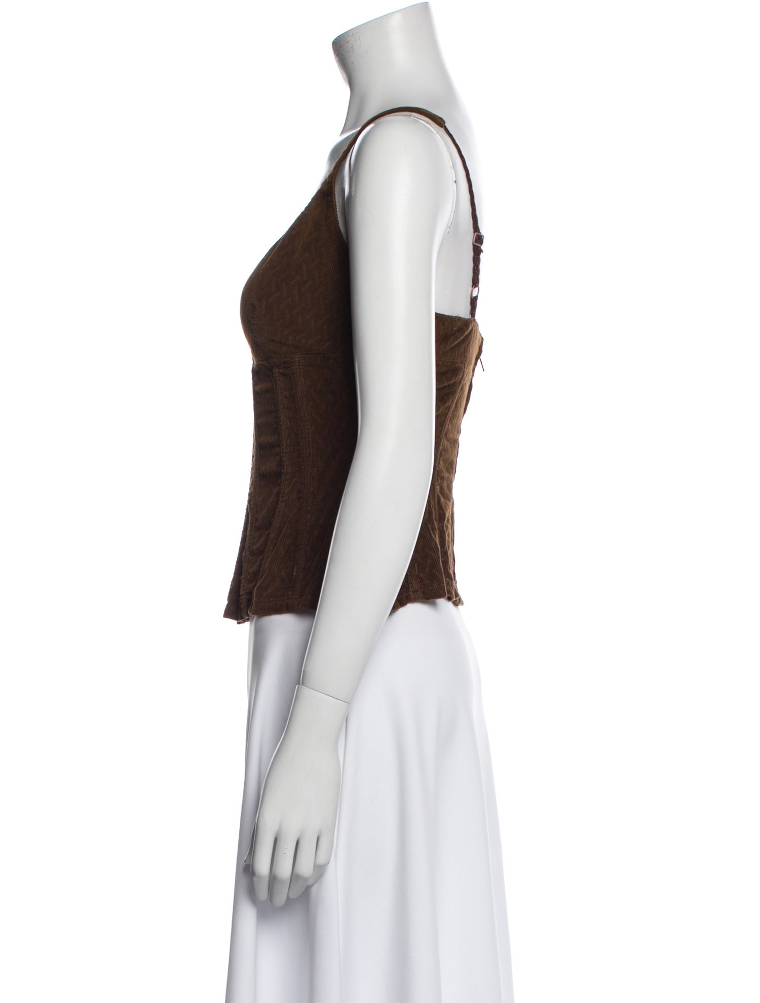 D&G Square Neckline Sleeveless Crop Top