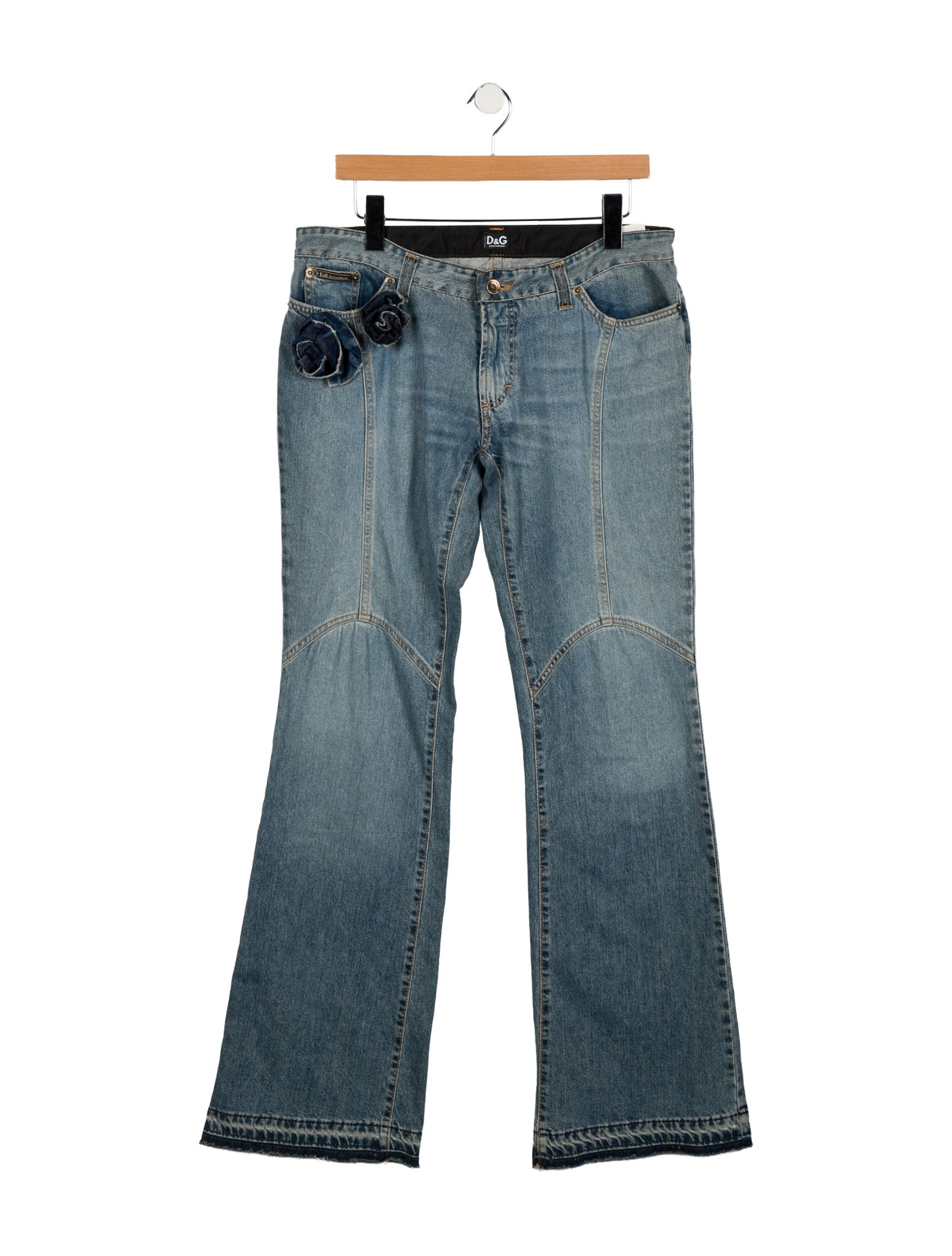 D&G Low-Rise Wide Leg Jeans
