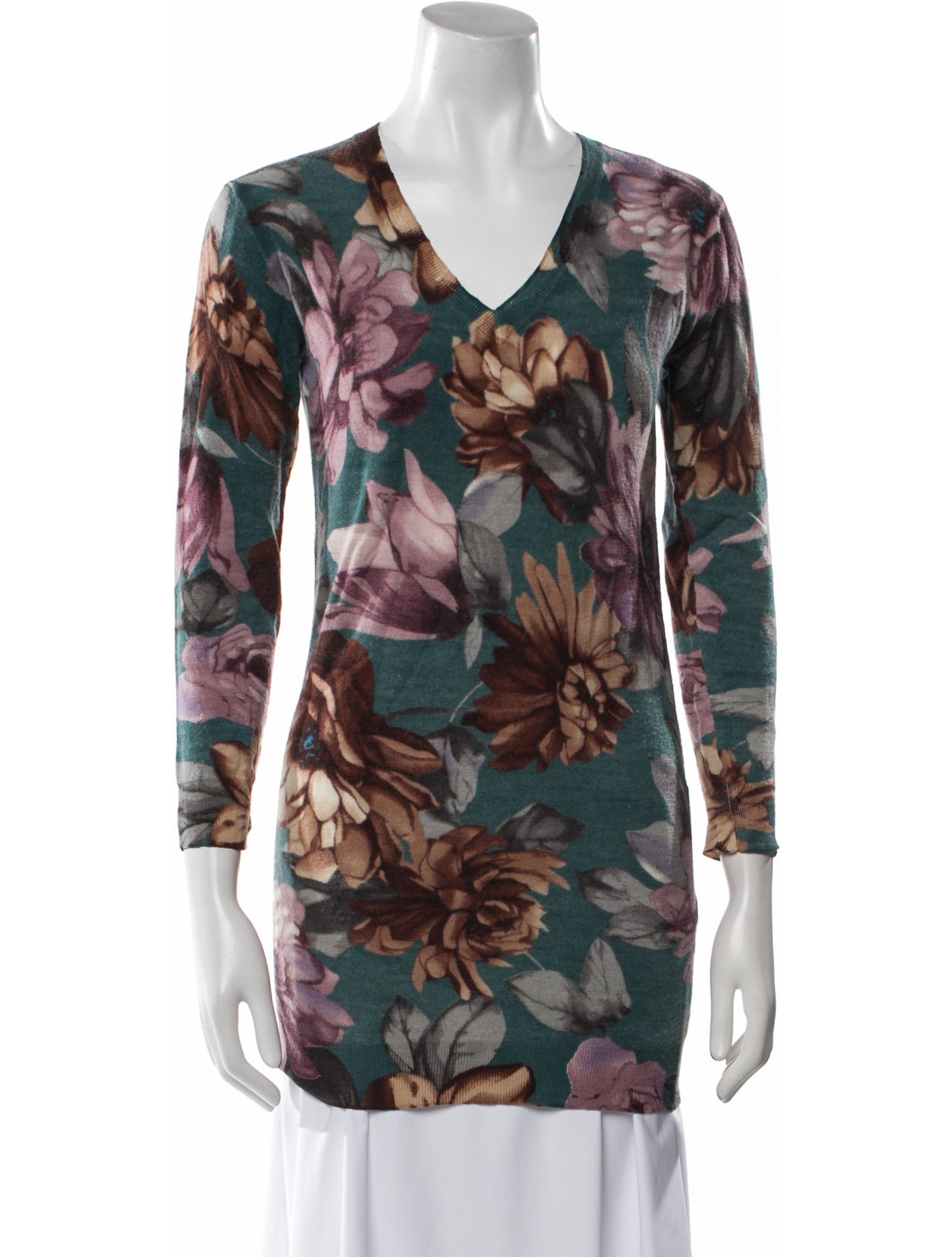 D&G Virgin Wool Floral Print Sweater