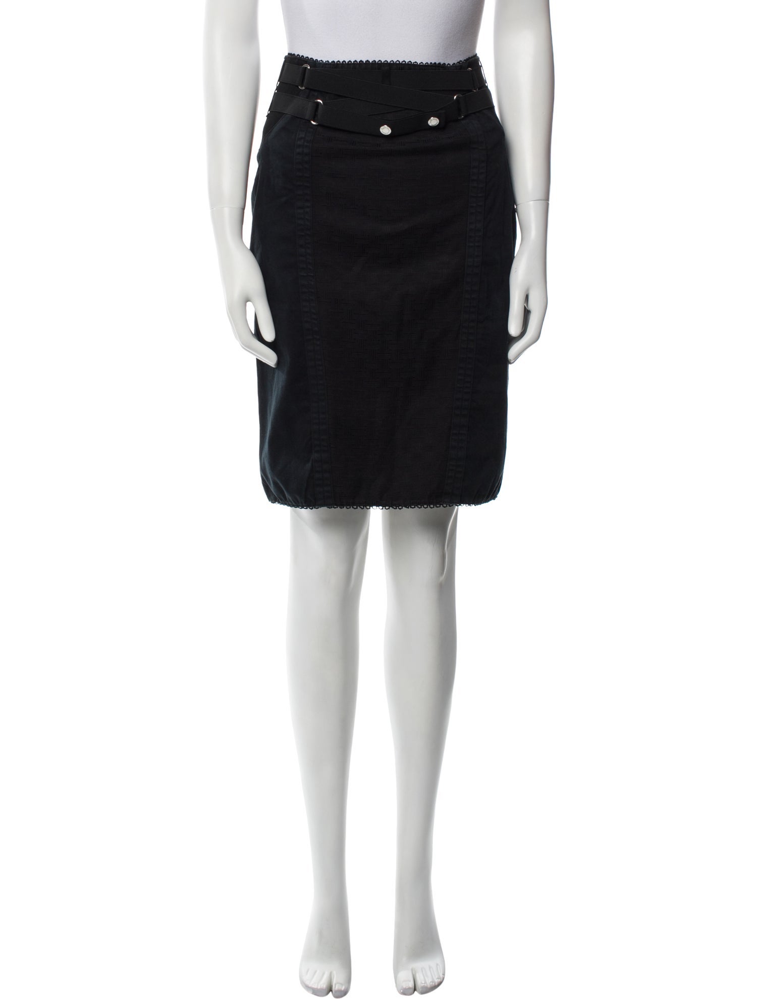 D&G Scalloped Accent Knee-Length Skirt