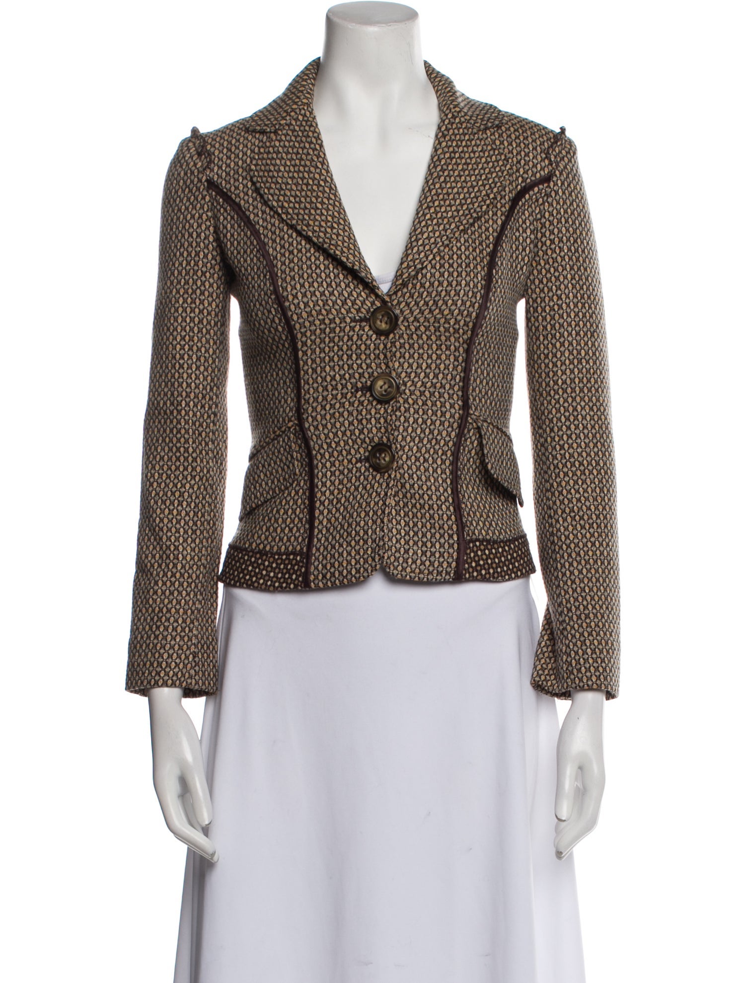 D&G Virgin Wool Printed Blazer