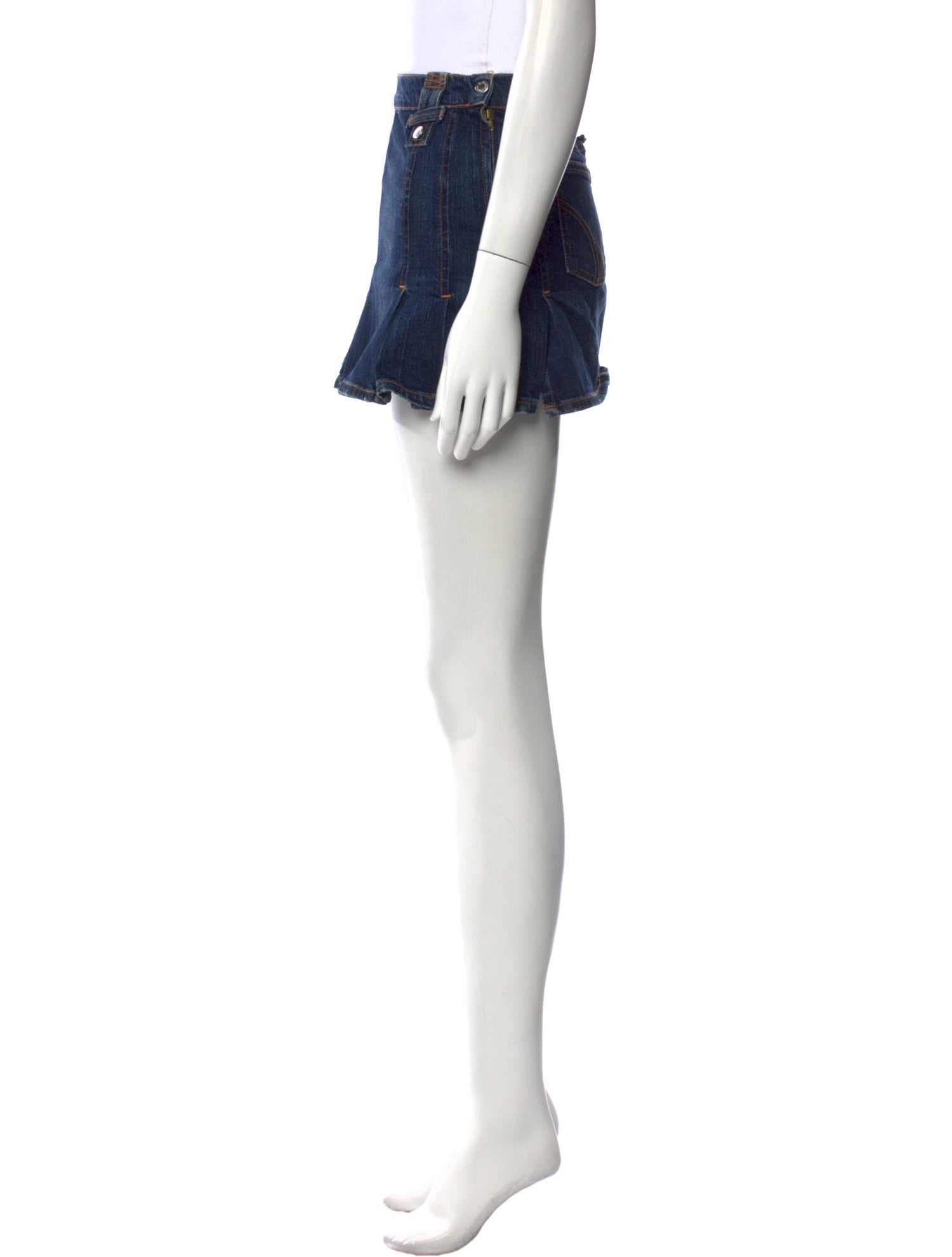 D&G Embroidered Accent Mini Skirt