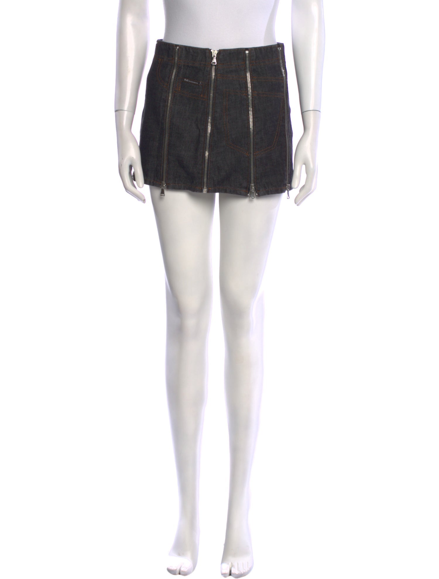 D&G Embroidered Accent Mini Skirt