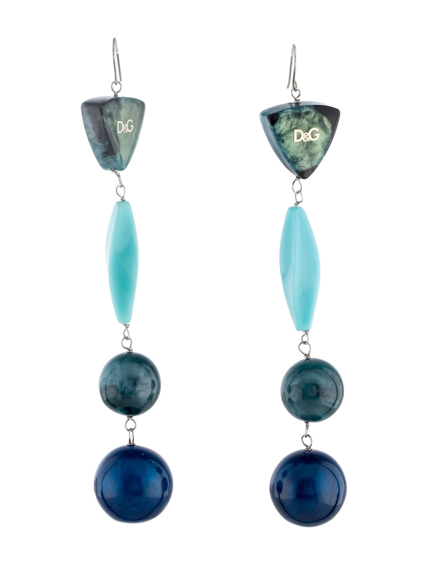 D&G Resin & Bead Drop Earrings
