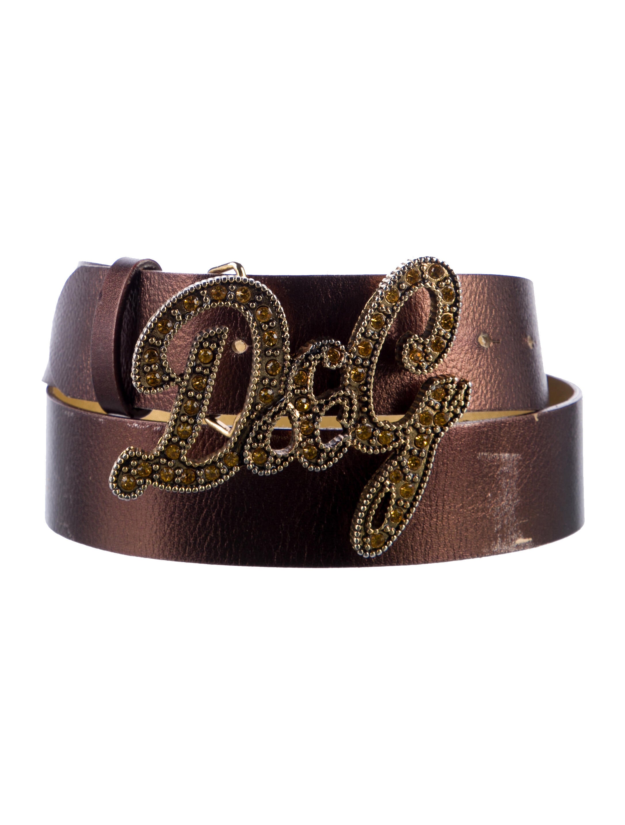 D&G Skinny Leather Belt
