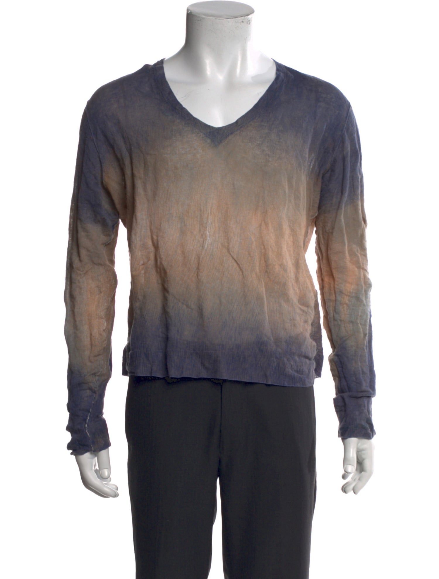 D&G Tie-Dye Print V-Neck Pullover