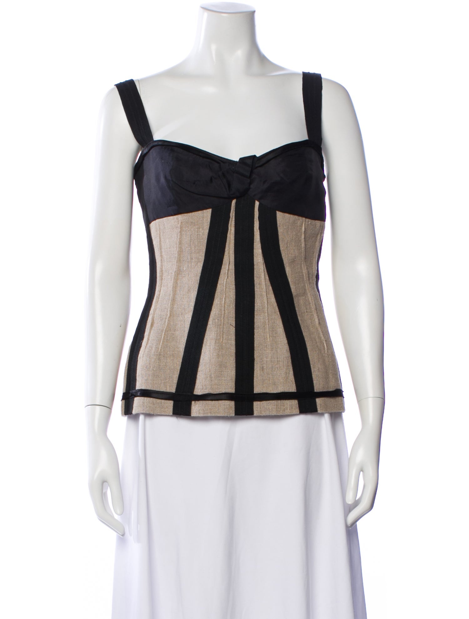 D&G Striped Square Neckline Top