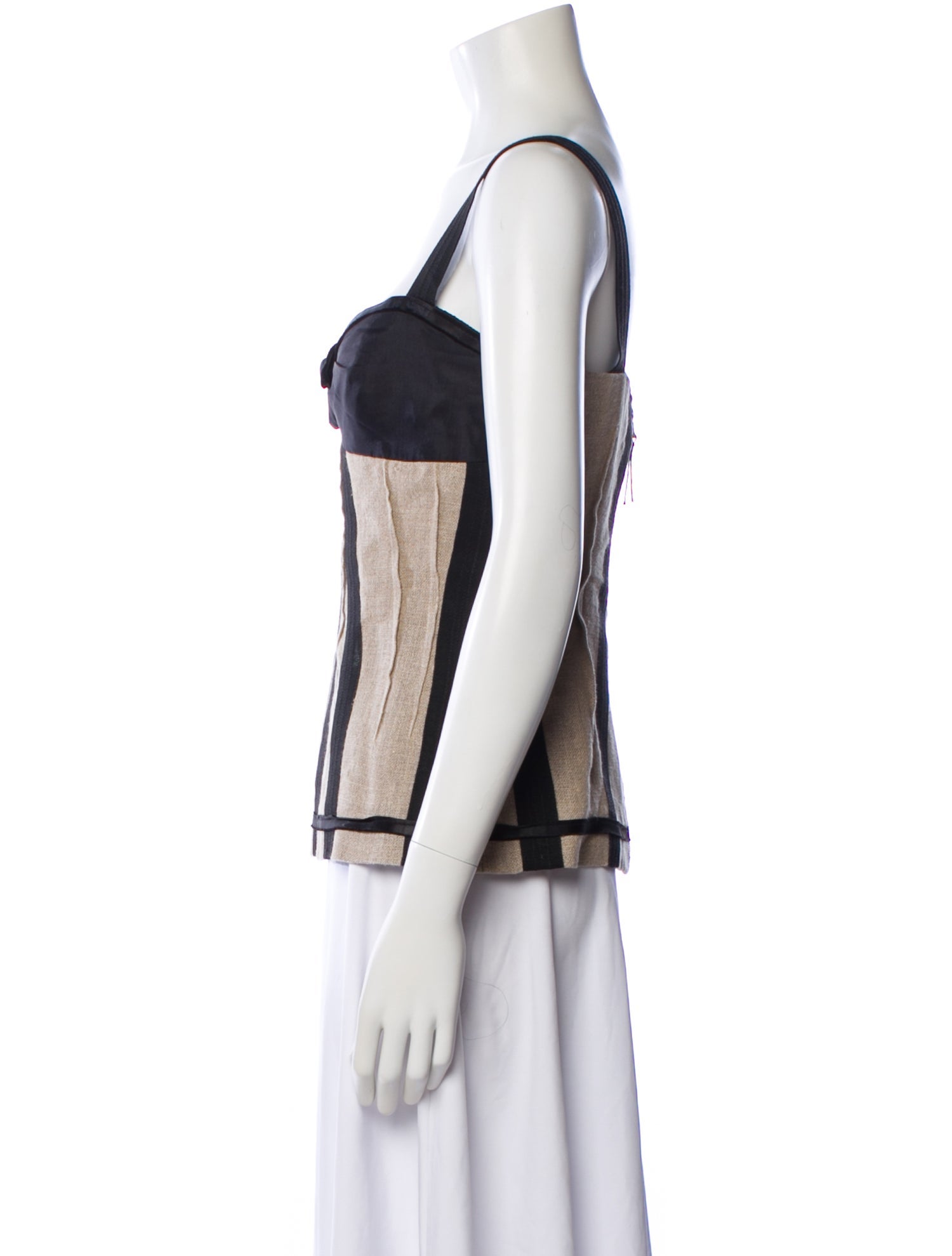 D&G Striped Square Neckline Top