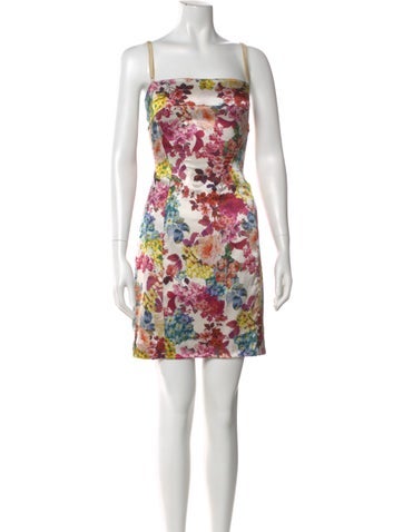 Pre-owned D&g Silk Mini Dress In Pink