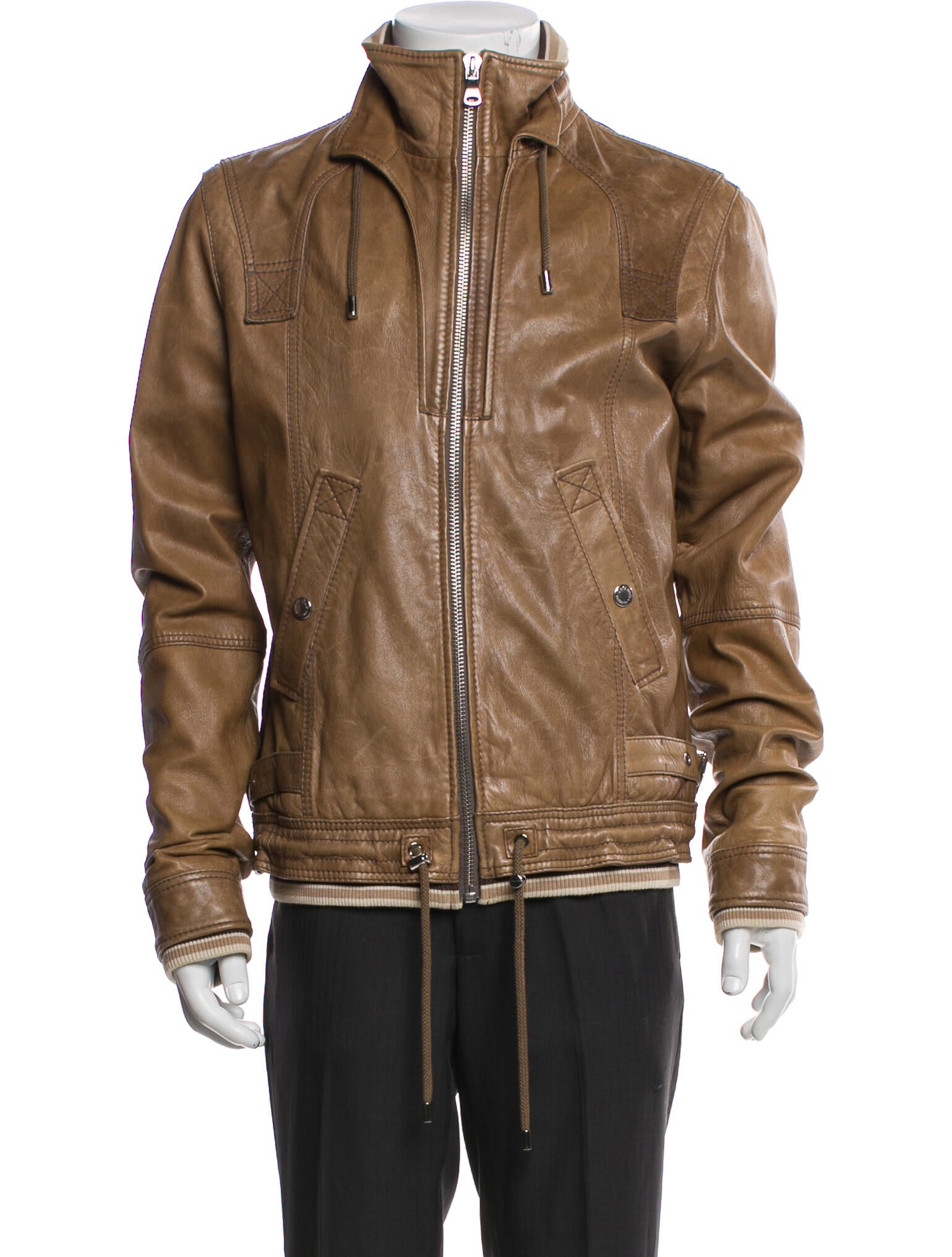 D&G Lamb Leather Moto Jacket
